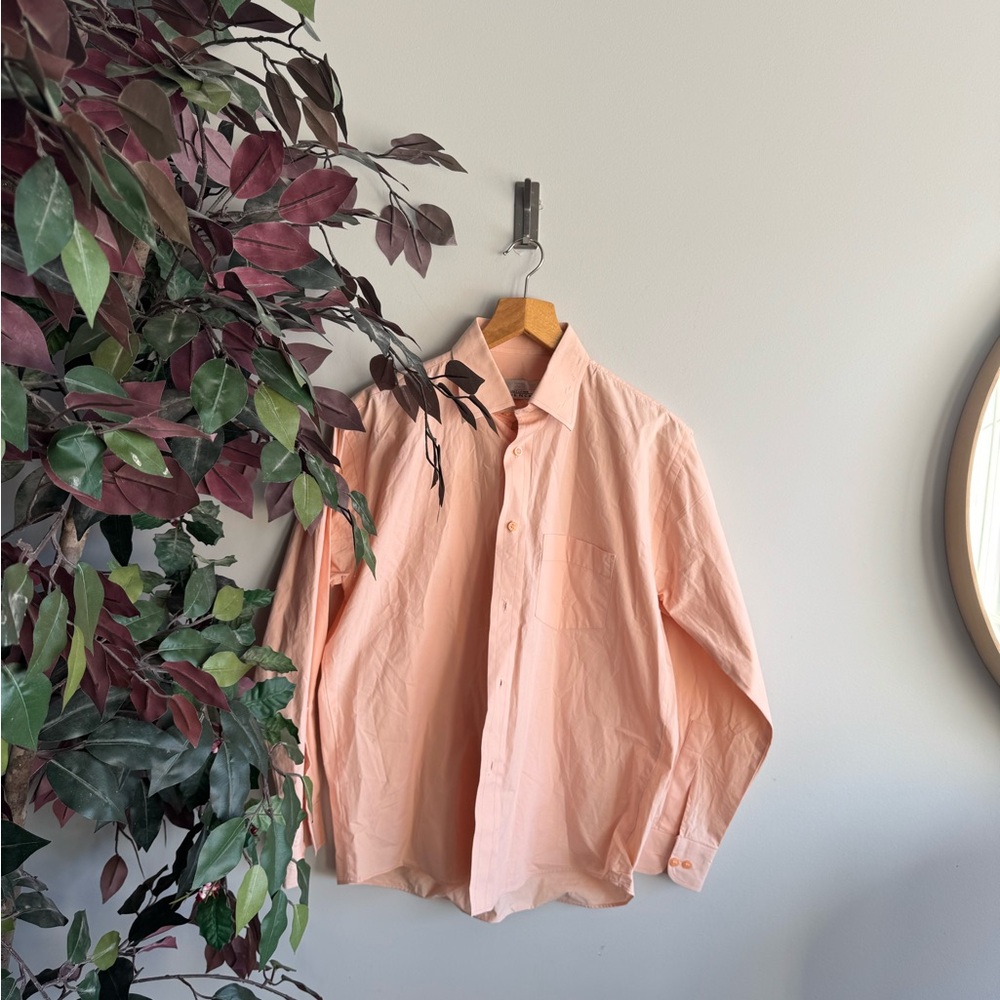 Givenchy Men's Soft Peach Button-Down Shirt